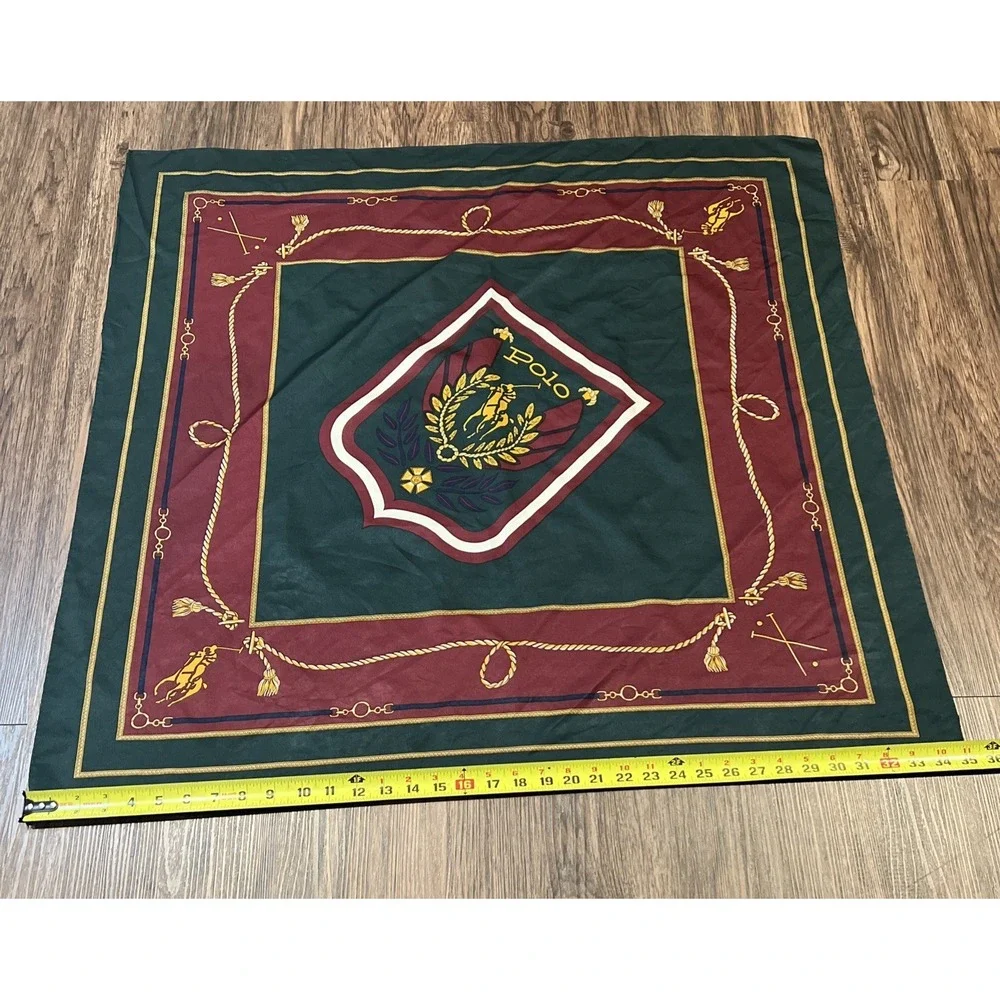 Vintage 80's Polo Ralph Lauren Uni Crest Pony Scarf 